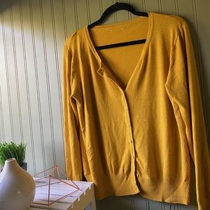 Loft cardigan in canary yellow